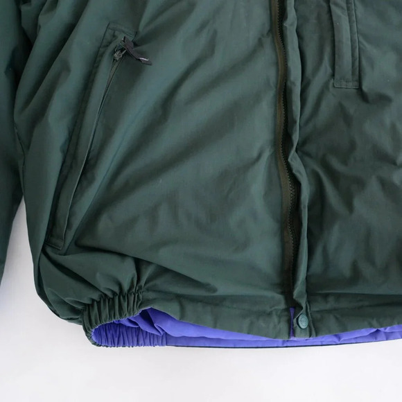 VTG 90S Nautica Elevation 8000 Reversible Blue Green Puffer Zip Up Winter Jacket - Picture 8 of 16